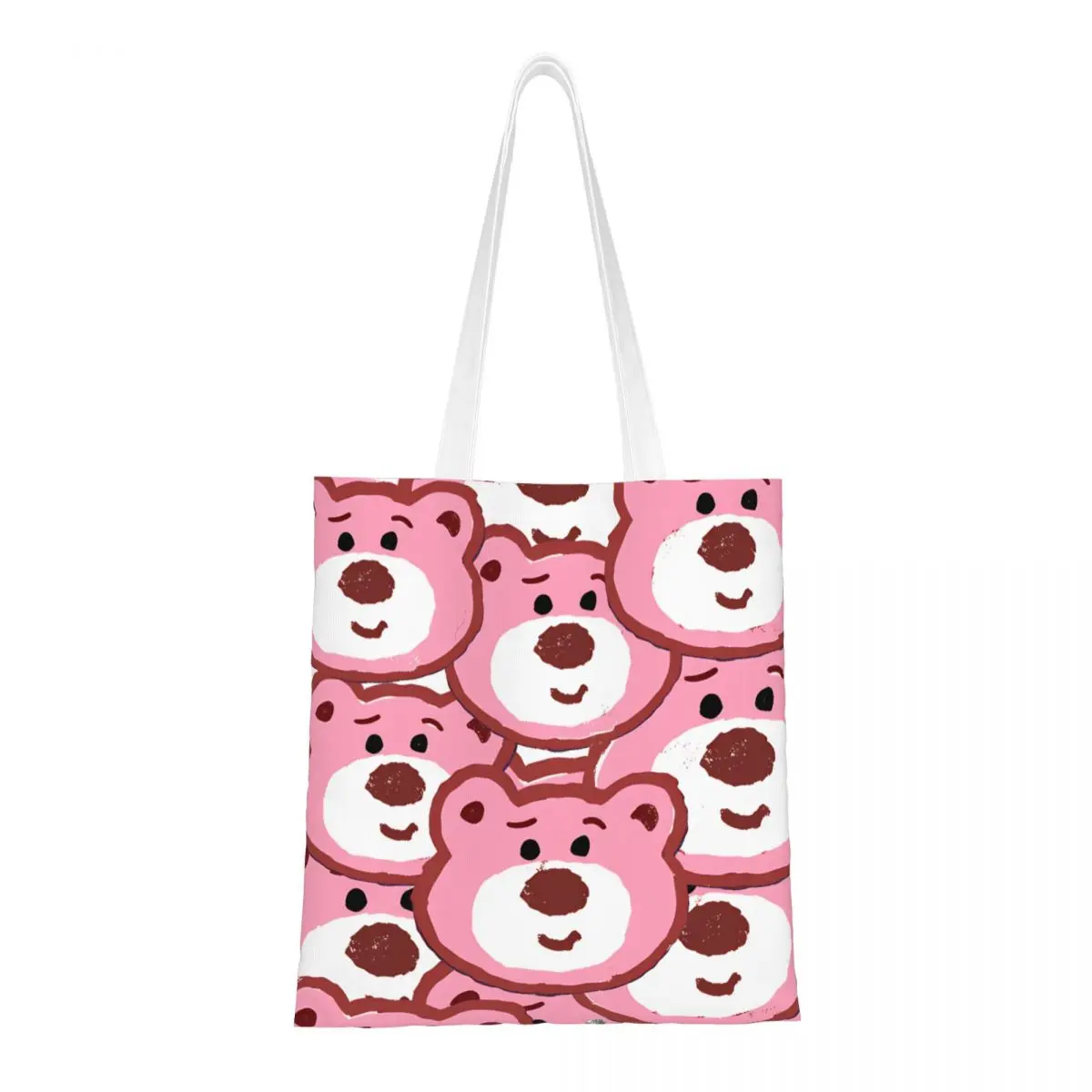

Cute Lotso Cartoon Shopper Bag Shoulder Bag Woman Travel Cloth Tote Bag Aesthetic Graphic Handbags