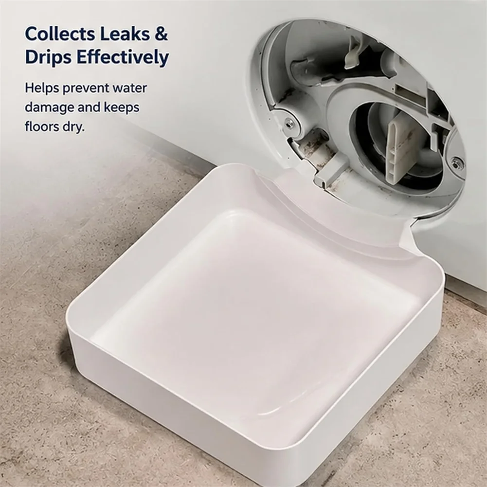 Drain Tray Designed Specifically for Washing Machine Filter Maintenance to Reduce Cleanup Time and Floor Damage