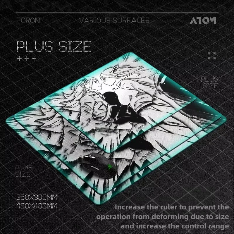 ATOM E-sport ماوس الوسادة محايد بورون فئة صفر النسيج سطح ماوس لاسلكي لوحة المكتب لعبة FPS ملحقات الكمبيوتر هدية 450x400mm #6