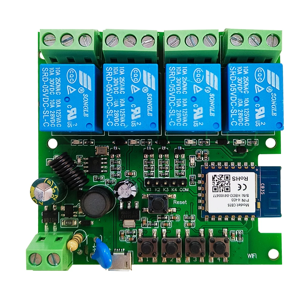 4CH Tuya Smart Wifi Schalter Modul 12V 24V 220V RF433 APP Fernbedienung 4 Kanäle Tipp Relais arbeit Mit Alexa Google Hause – Detail 16