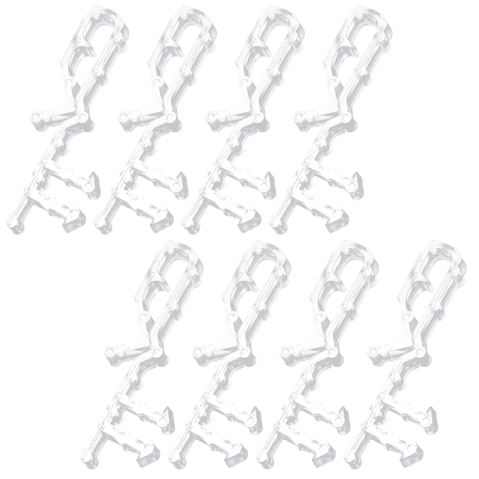 

8pcs Transparent Valance Clips Replacement Blind Clips Durable Plastic Window Blind Accessories Valance Clamps Vertical Blinds