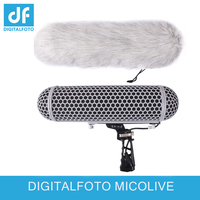 DF DIGITALFOTO Micolive Microphone Windshield Blimp Windscreen Style Protect Cage and Shock Mount Suspension System