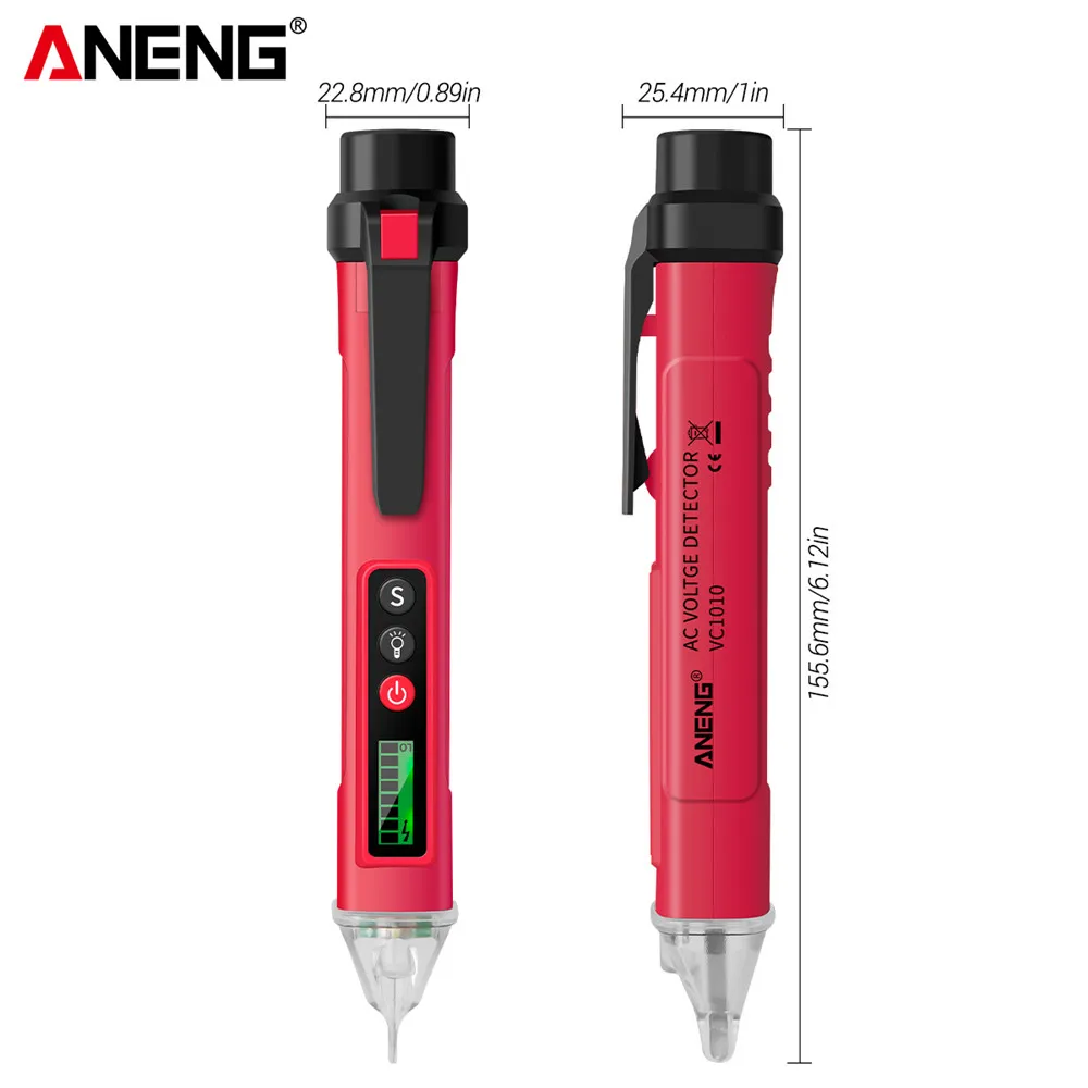ANENG 12-1000V Penna a induzione intelligente VC1010 Rilevatori di tensione AC/DC Induzione senza contatto Trova strumenti di rilevamento del punto di interruzione
