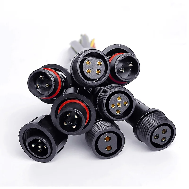 5/20Pcs M16 Waterproof 2 3 4 5 Pin IP65 Cable Wire Plug for LED Strips Male and Female Jack 22mm nut Connector 20CM OD 6mm