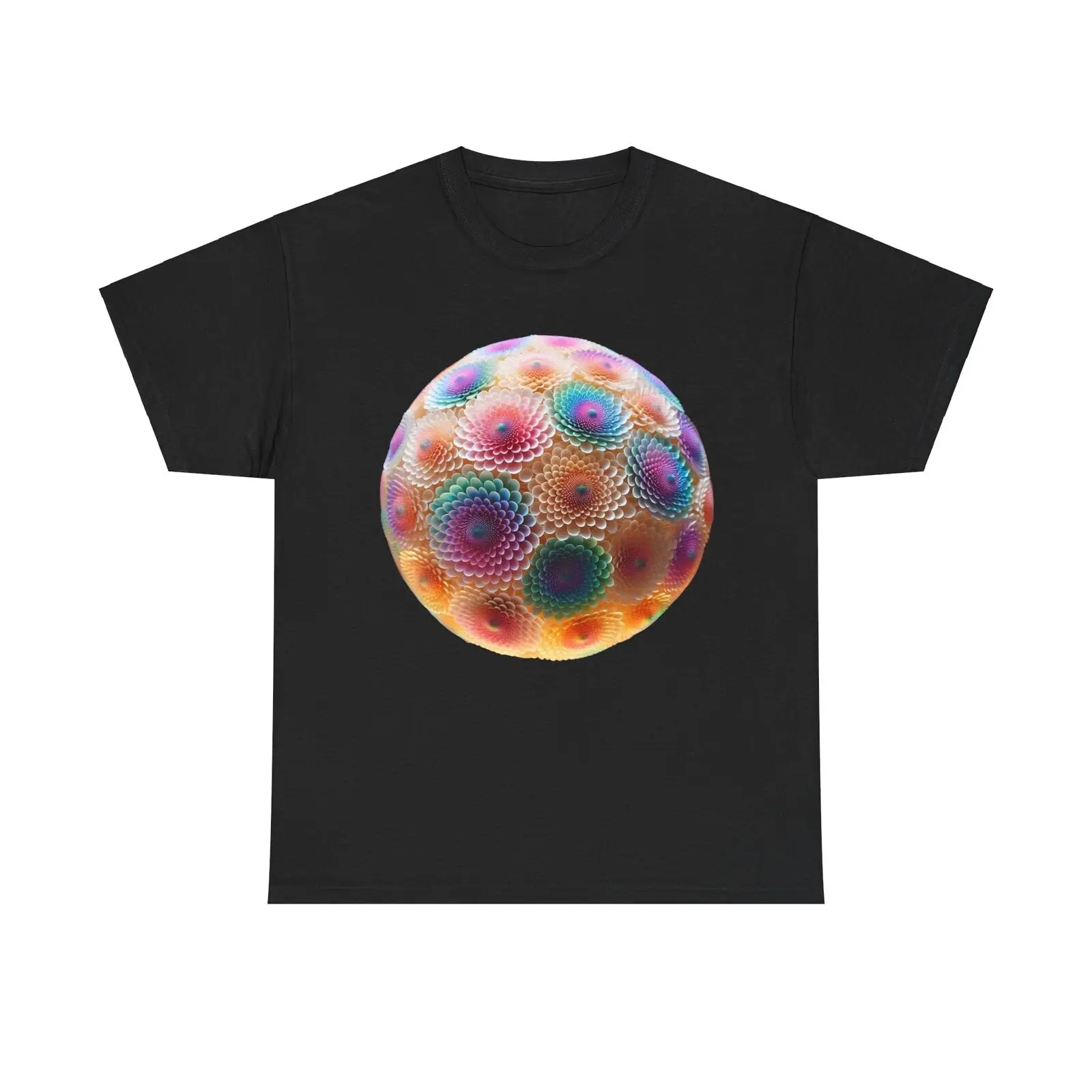 

Iridescent Floral Sphere Cotton T Shirt