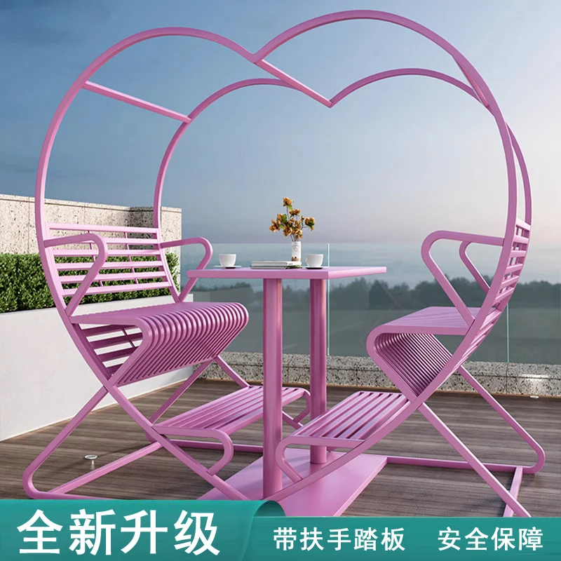 

Internet celebrity clock in outdoor photo love bar chair booth table chair scenic wedding shooting props creative simple swing
