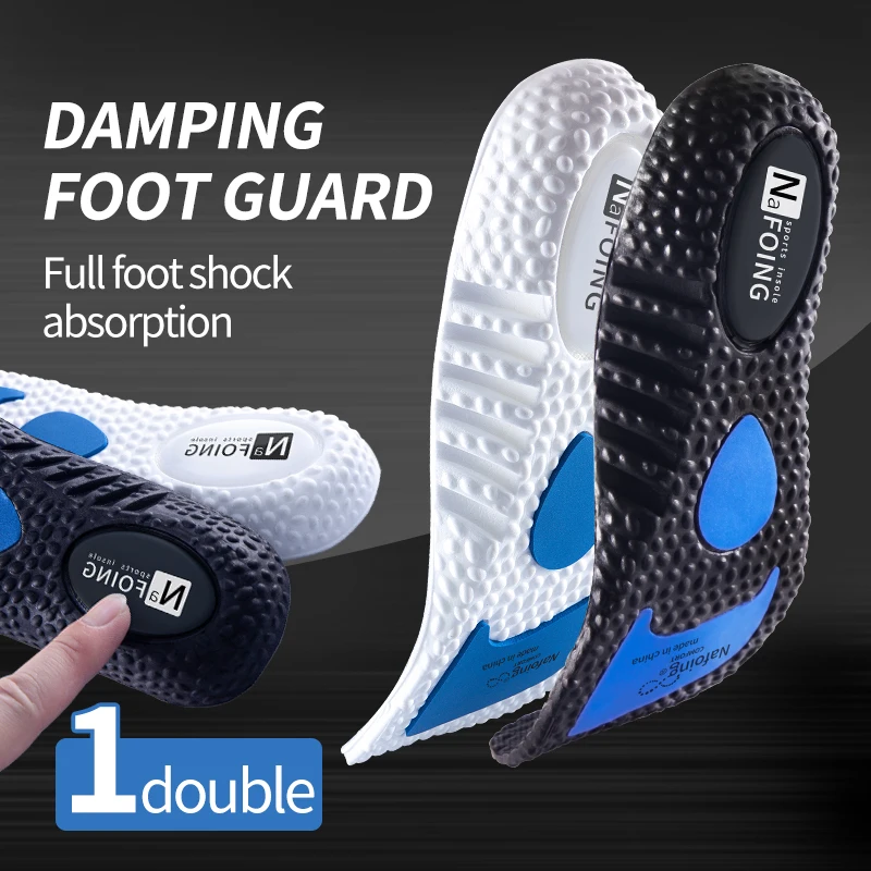 NAFOING New Man Women Sport Insoles Memory Foam Insoles for Shoes Sole Deodorant Breathable Cushion Running Pad for Feet Care