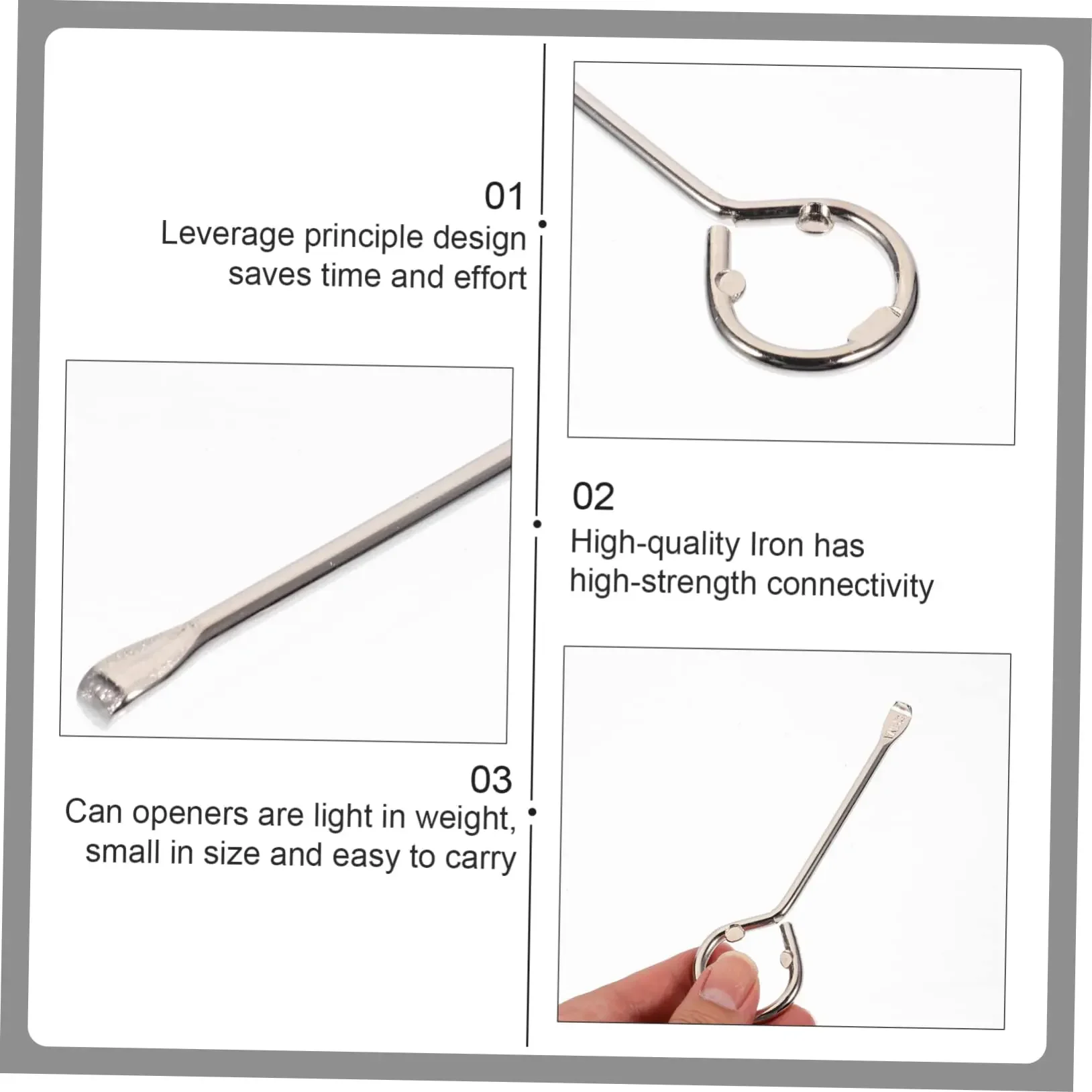 2/4/6/8 Pcs Can Opener Manual Can Opener Stainless Steel Can Opener Keychain Paint Multifunctional Opener Badge Can Lid