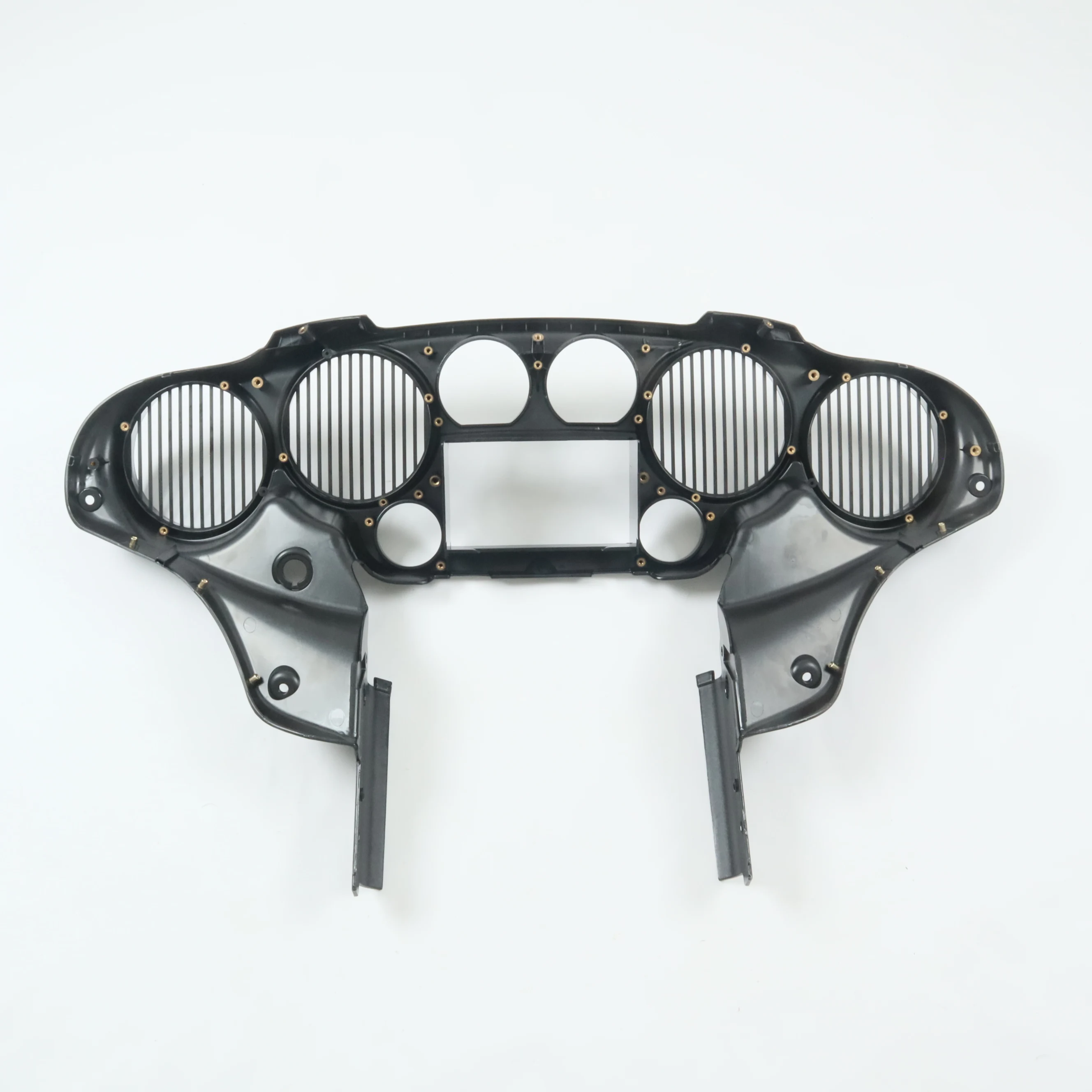 Double Din Radio Inner Fairing W 6.5'' Speaker Quad 4 for Harley FLH Touring Motorcycle 2014 up