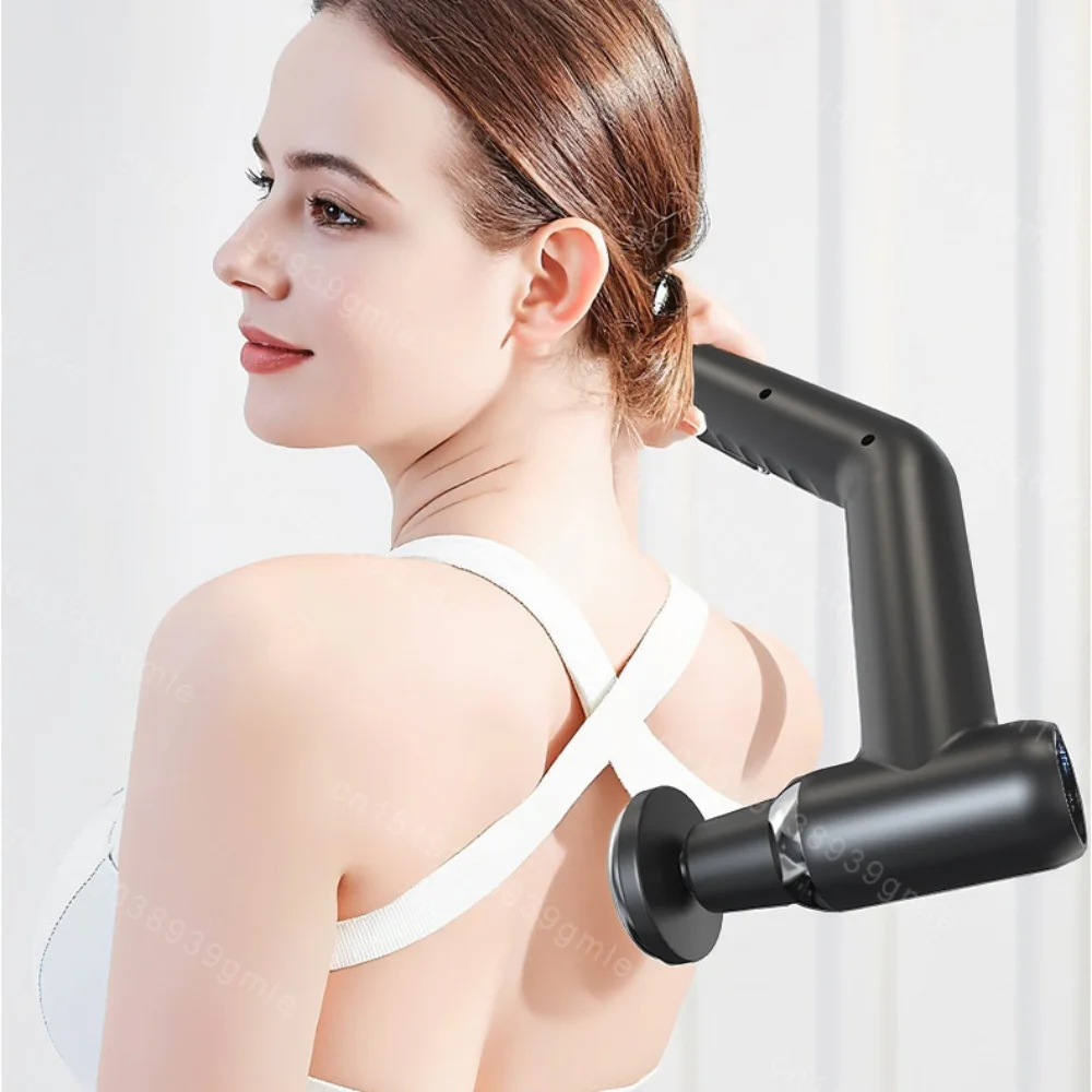 

Electric Fascia Gun Professional Deep Tissue Massage Home U-Shaped Head Extended Handle for Back Muscle Relaxation