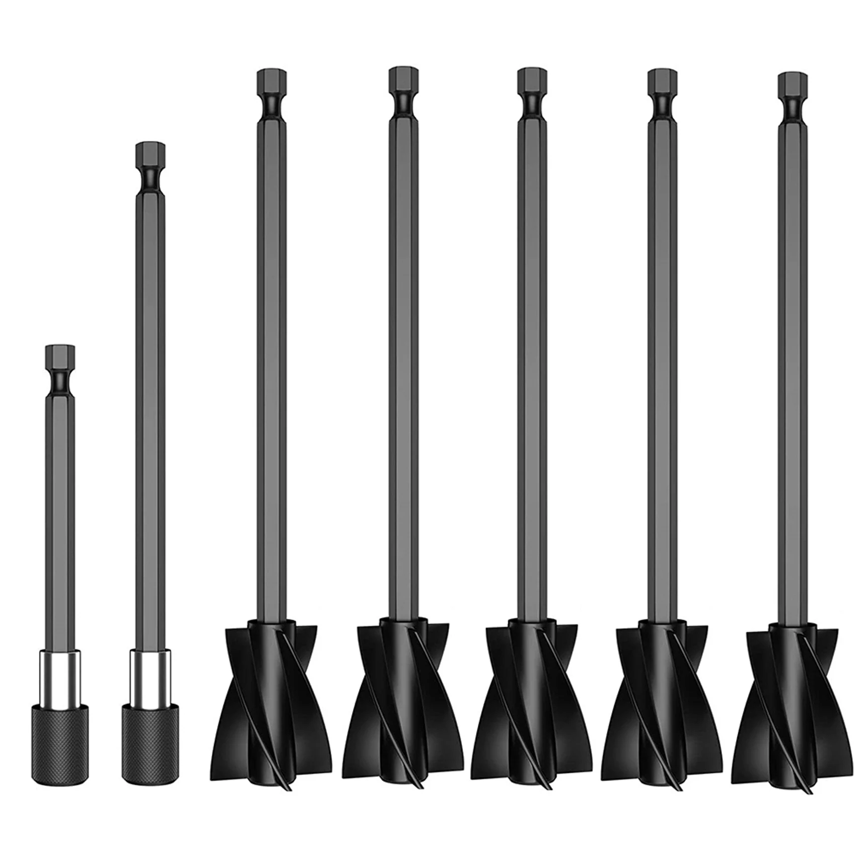 

20Pcs Resin Mixer Paddles With 8 Extension Rods, Epoxy Mixer Attachment For Powerful Mixing, Reusable Paint Mixer-AT36