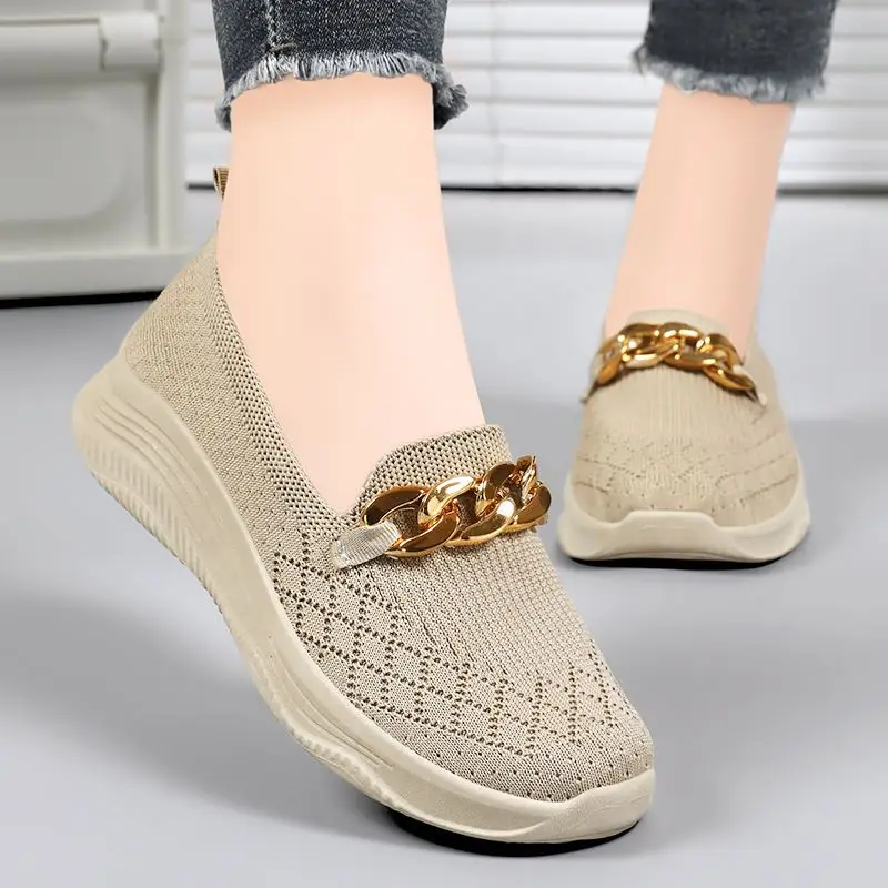 New Shoes Woman 2024 Trend Slip On Loafers Ballet Flats Ladies Sneakers Women\'s Summer Comfort Footwear Casual Mom Cotton Shoes