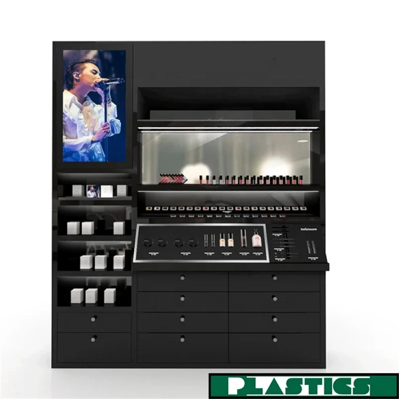 custom.Custom Makeup Counter Acrylic Cosmetics Nakajima Display Cabinet Skin Care and Lipstick Perfume Makeup Cabinet