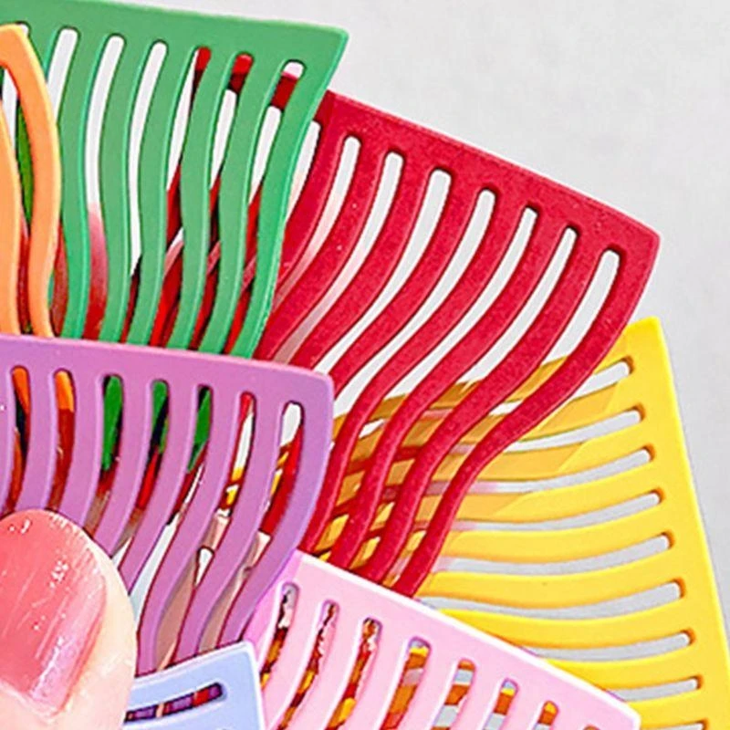

5Pcs Metal Hair Side Comb Clips Teeth Candy Color Seamless Bangs Hairpins 15UB