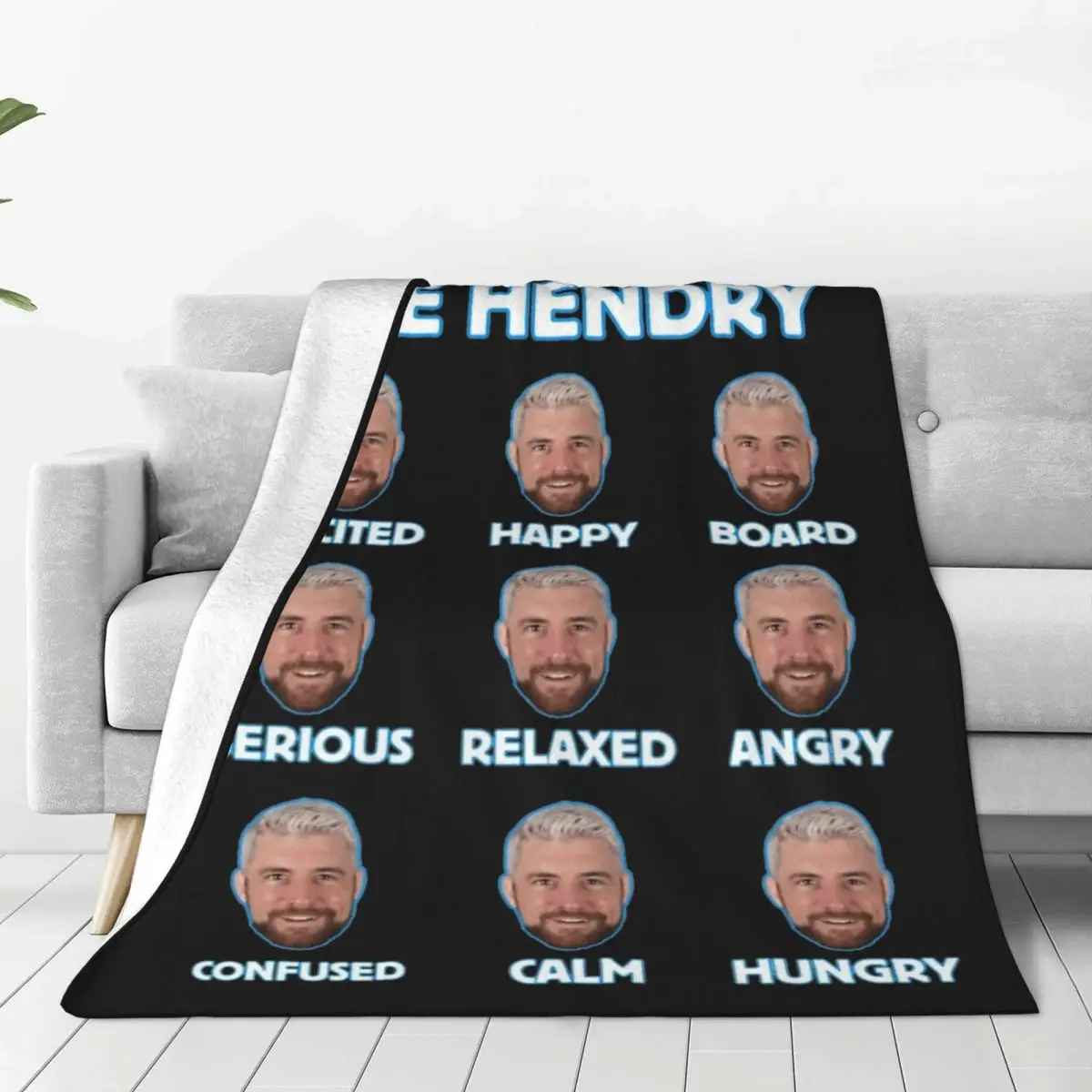 Many Moods Of Joe Hendry! Throw Blanket Coral Fleece Plush Home Wrestling Wrestler Throw Blankets Relax Super Warm Bedspreads