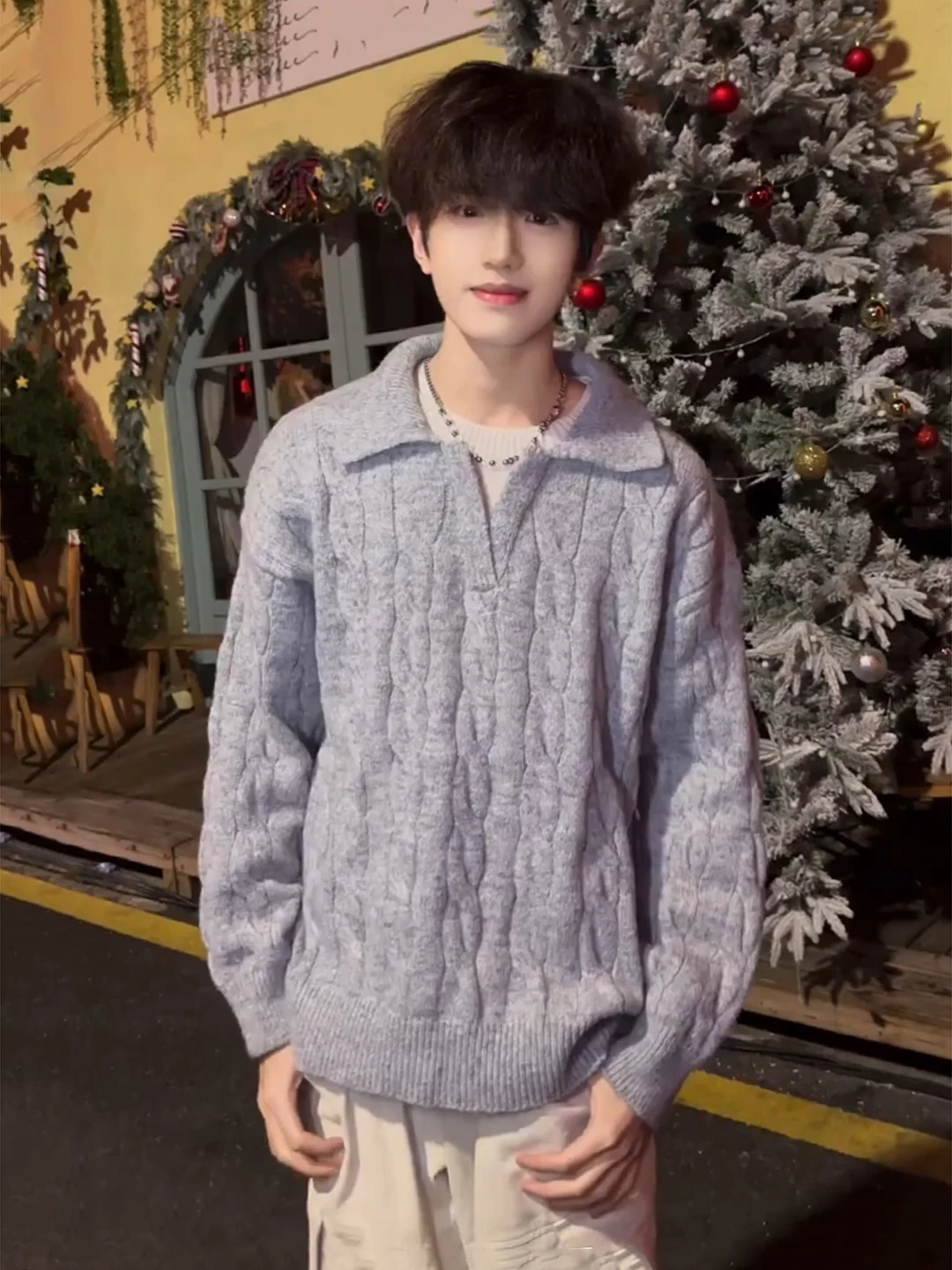 

Мужской зимний свитер из тонкой вязки с воротником-стойкой, повседневный, теплый, с длинными рукавами, трикотажный