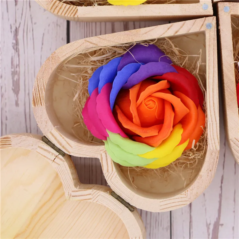 

FS 1 шт. День святого Валентина подарок подруге мыло цветок деловая акция имитация розы маленькое сердце коробка букет