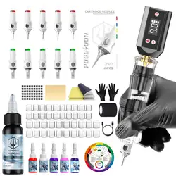 POSEIDON Tattoo Kit V6 Tattoo Needles Tattoo Pen Kit For Permanent Makeup Tattoo Machine Kit Hot Wireless Tattoo Power Supply