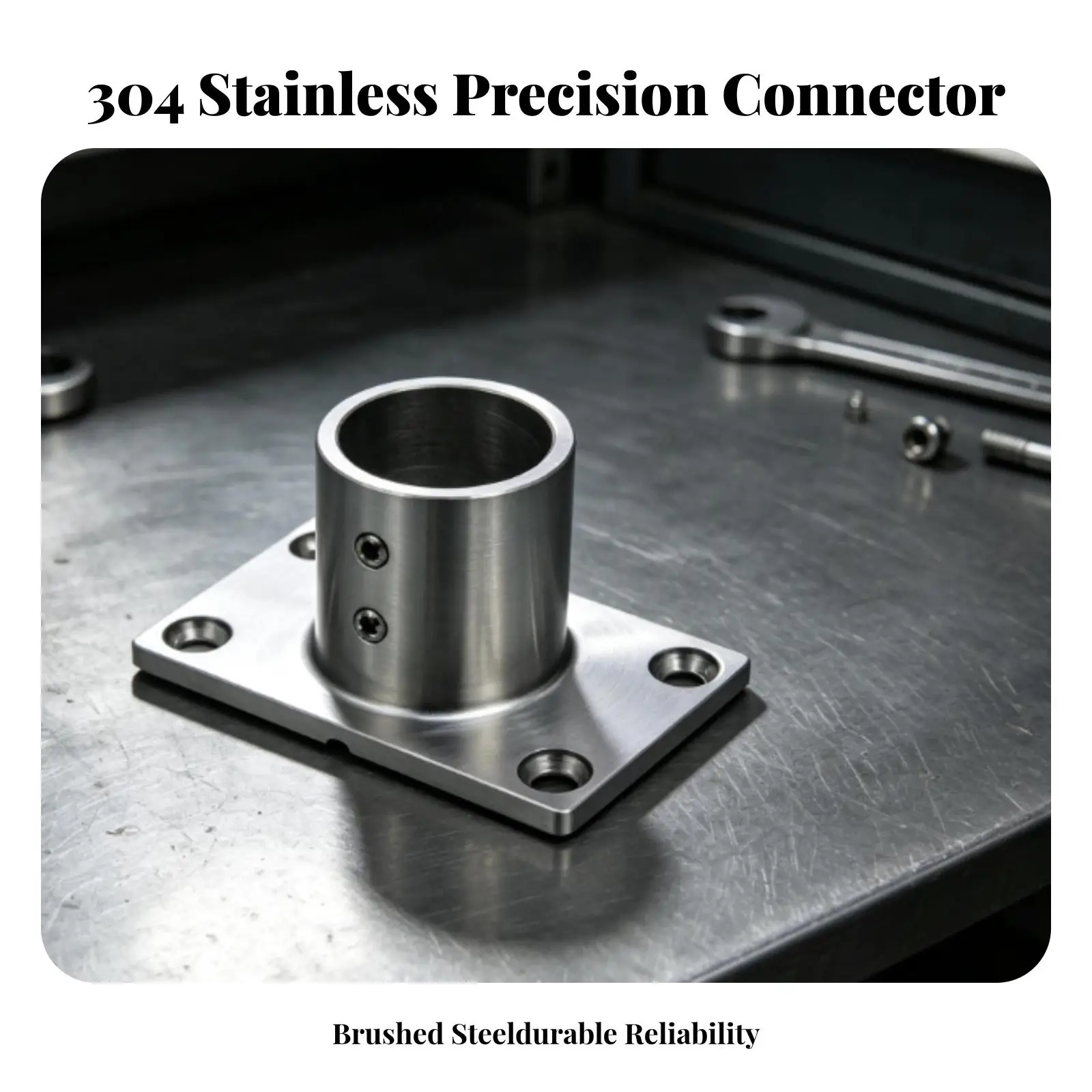 Handrail Connector Fitting Satin Finish Hardware Outdoor for Builders, DIYers