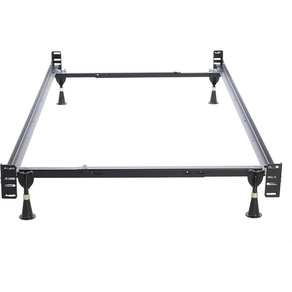 

Bed Frame with Headboard/Footboard Attachment/4 Legs and Adjustable Glides, Twin/Full