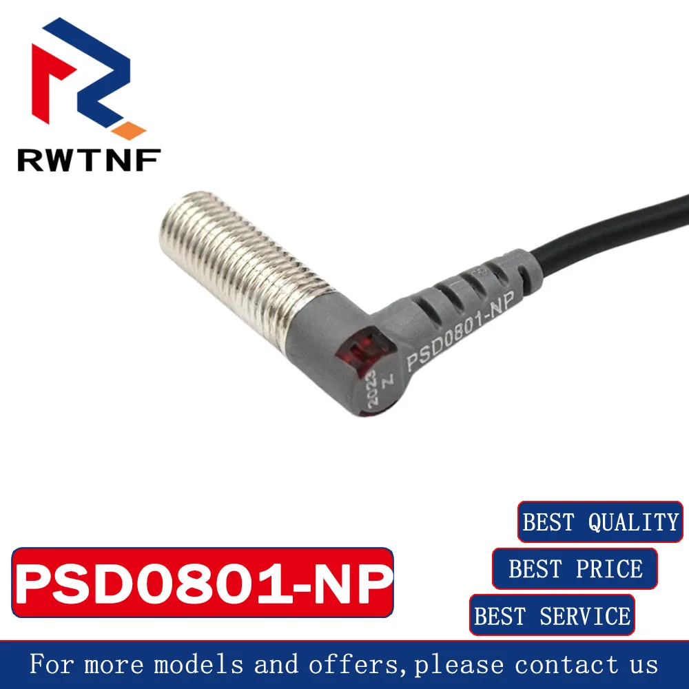 Brand New Genuine PSD0801-NP RIKO Inductive Proximity Sensor Switch L Right Angle Type 4-Wire