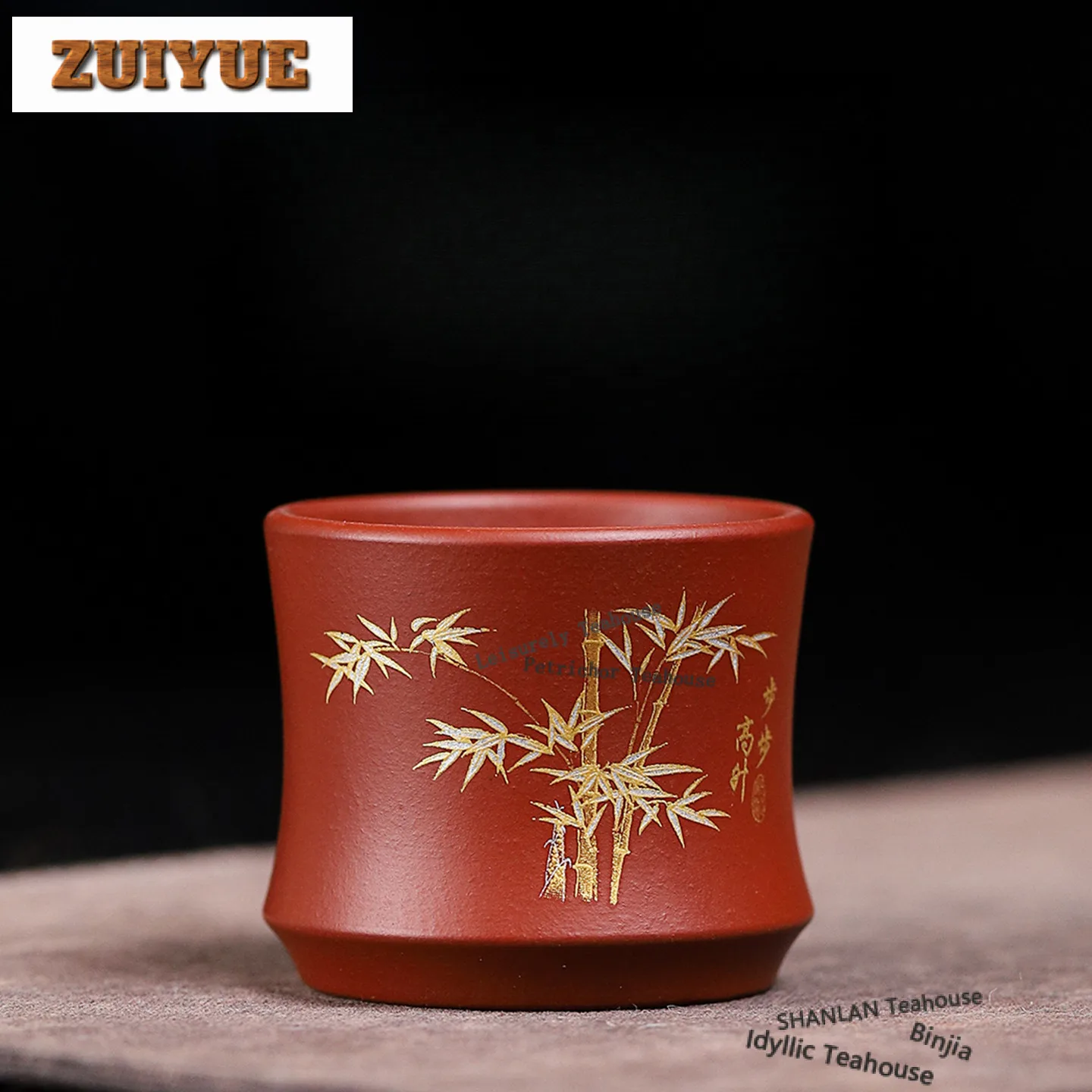 

70 мл Исин Фиолетовая глина Бамбуковый узел Чайная чашка Дзен Чайная чаша Глечик Чайная дегустация Персональная чашка Цзяньхан Мастер Чашки Китайский чайный сервиз Ремесло