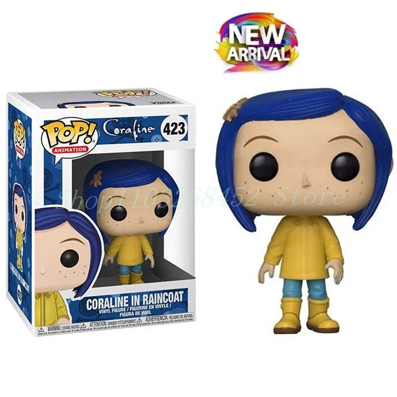 2026 Novo Funko POP Animação Coraline com Capa de Chuva 423 #   Bonecos de Vinil para Presente de Aniversário