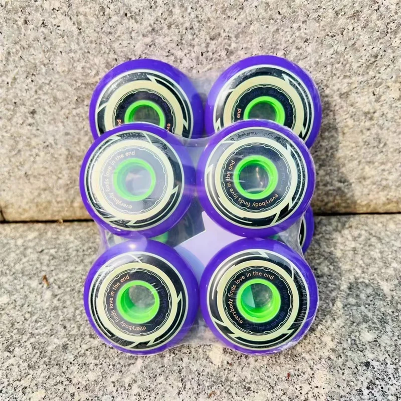 4/8 All-meat 83A Professional FSK Wheel with Cool Purple Color 68mm 72mm 76mm 80mm Slalom Inline Skates Wheel Tires 68 72 76 80
