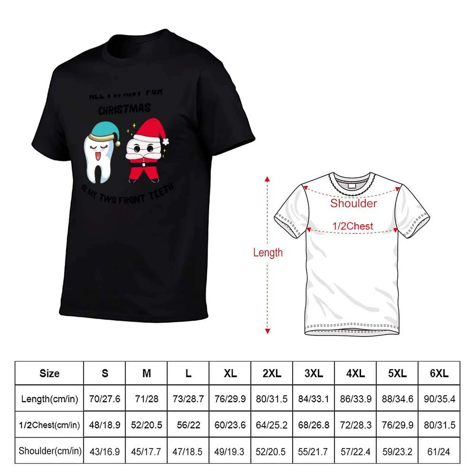 All I Want for Christmas IS MY TWO FRONT TEETH T-Shirt blue lock plus size clothes plain black t shirts men