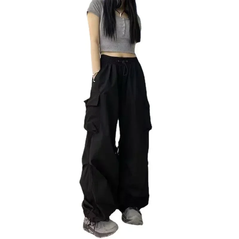 Y2K Women Streetwear  Korean Harajuku Parachute Track Pants Men Tech Sweatpants Wide Leg Joggers Trousers Clothes 2025 New