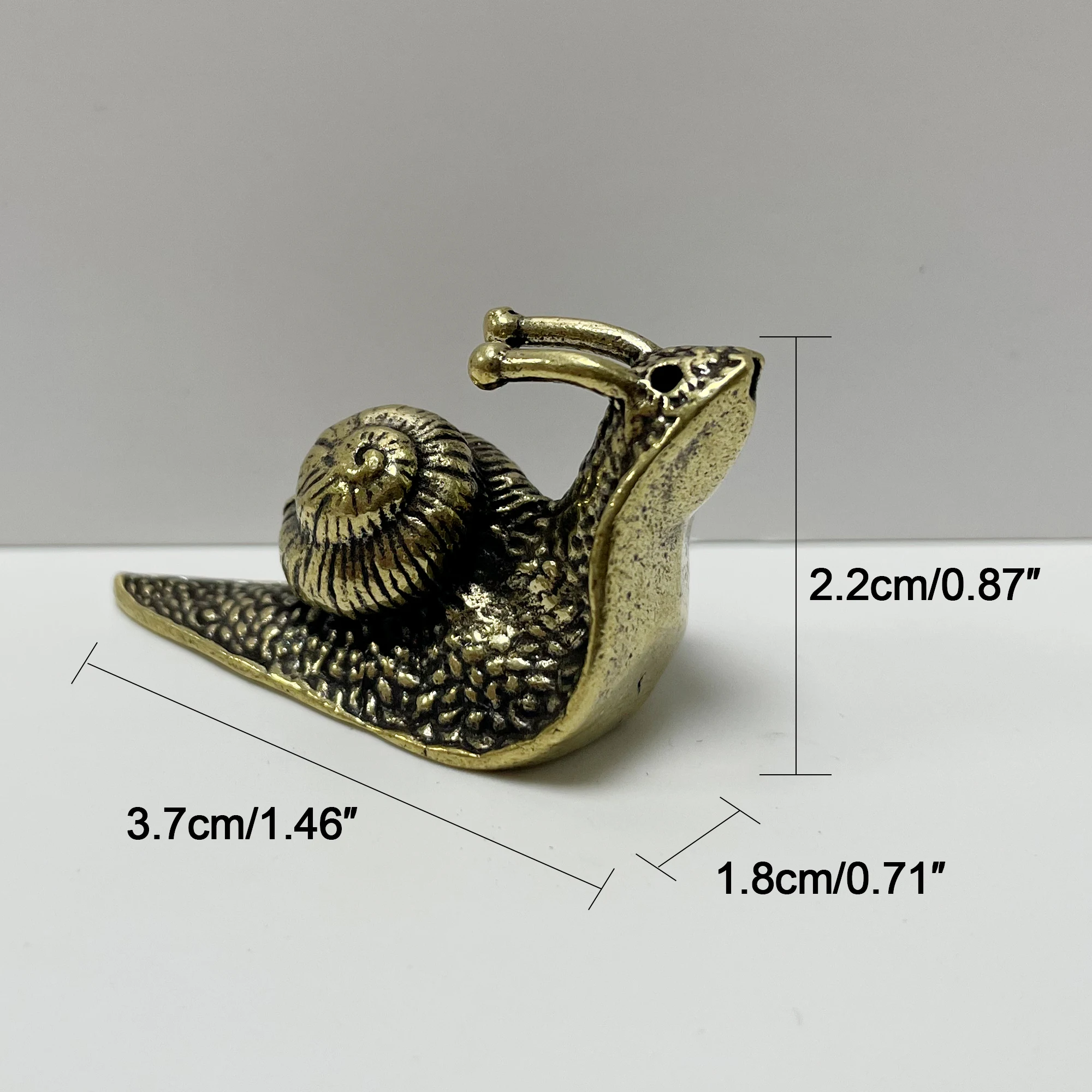 Personalizzato Vintage in ottone massiccio Mini lumaca piccolo ornamento tavolo antico Micro scultura tè serie Pet decorazione della casa artigianato