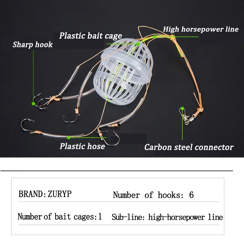 NEW Water Monsters Fishing Hooks Explosion Baits Cage Box Hook Spherical Cage Basket Feeder Holder Fishhook Pesca Tool Tackle