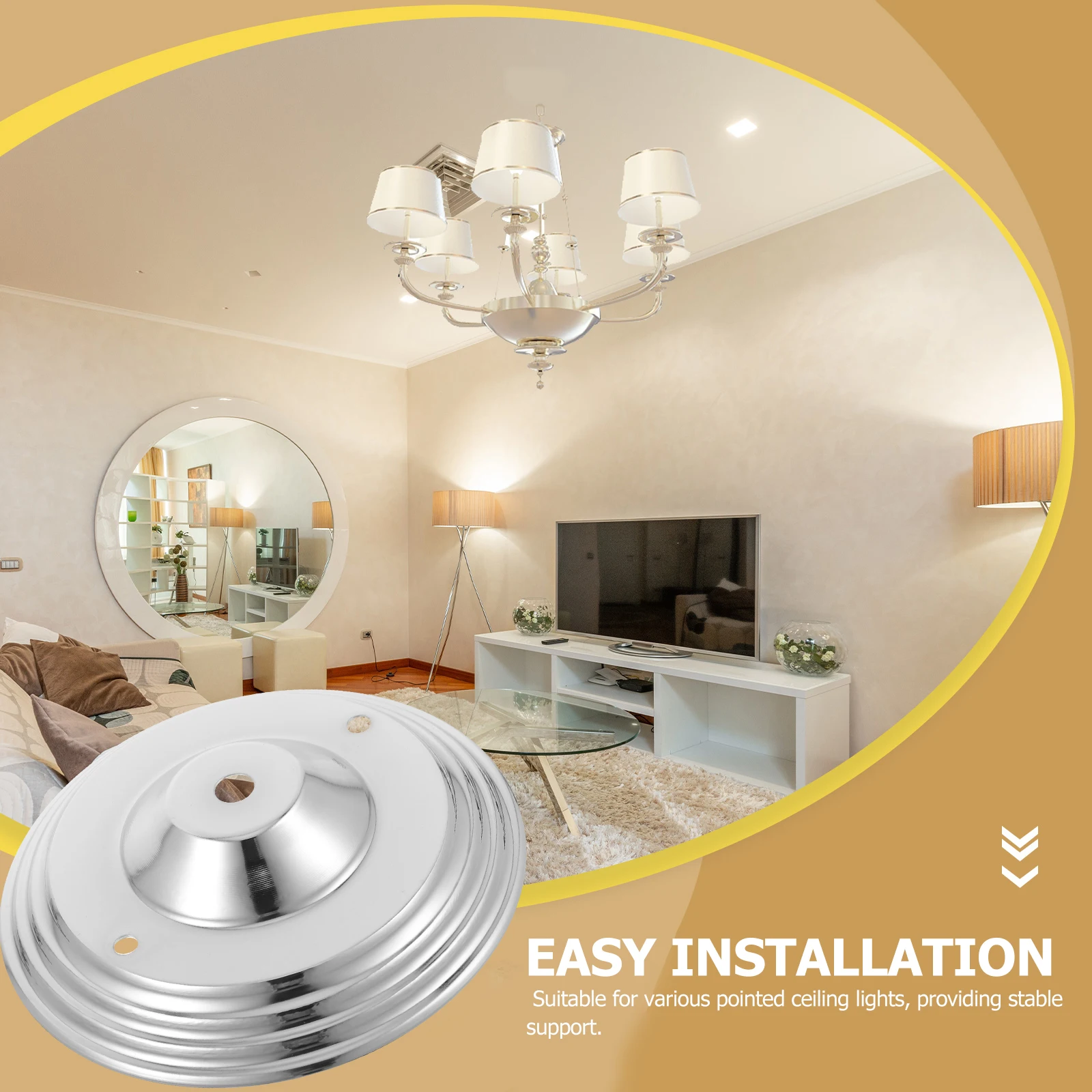 

Heavy Duty Ceiling Plate Hook Black Long Life Vintage Minimalist LED Ceiling Light Cover Plate Replacement Lighting Accessories