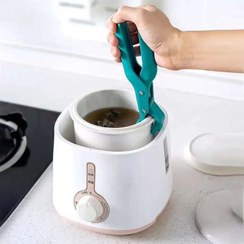 Multi-Purpose Silicone tongs Anti-Scald Bowl Holder Clip For Kitchen Hot Meal Bowls Tongs Gripper Silicone Anti-Scalding Cooking