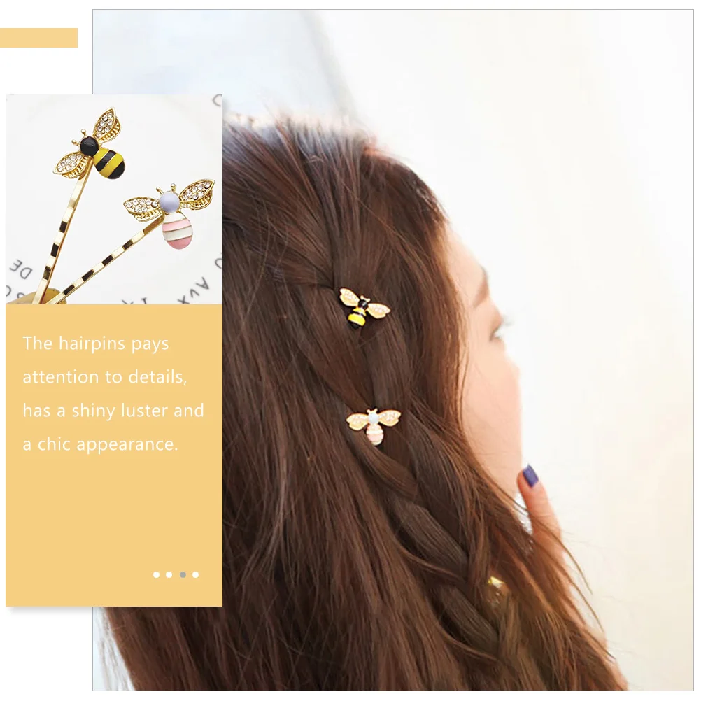 

10Pcs Bee Decorative Hairpins Metal Bobby Pins Hair Clips for Women Wedding Party Hair Accessories Bobby Pins Decorative