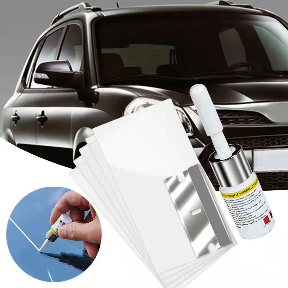 Car Windshield Repair Kit DIY Auto Window Screen Polishing Resin Sealer Quick Fix Car Cracked Glass Windscreen Repair Tool Kit