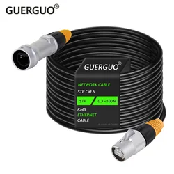 0.3M-100M Cat6 Stage Ethernet Extension Shielded Cable Male to Female Indoor&Outddoor STP/SFTP Cable with Button RJ45 Connector