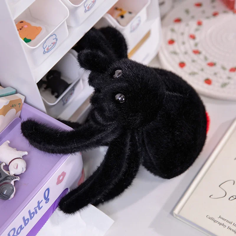 Simulazione animali realistico ragno nero peluche morbido peluche cartone animato piccolo ragno peluche bambola per bambini regalo di natale