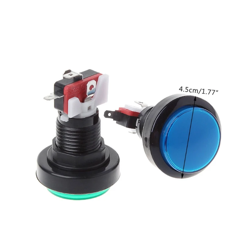 Les consoles jeu machine d'arcade bouton poussoir lumineux partie les boutons lampe 12V 45mm