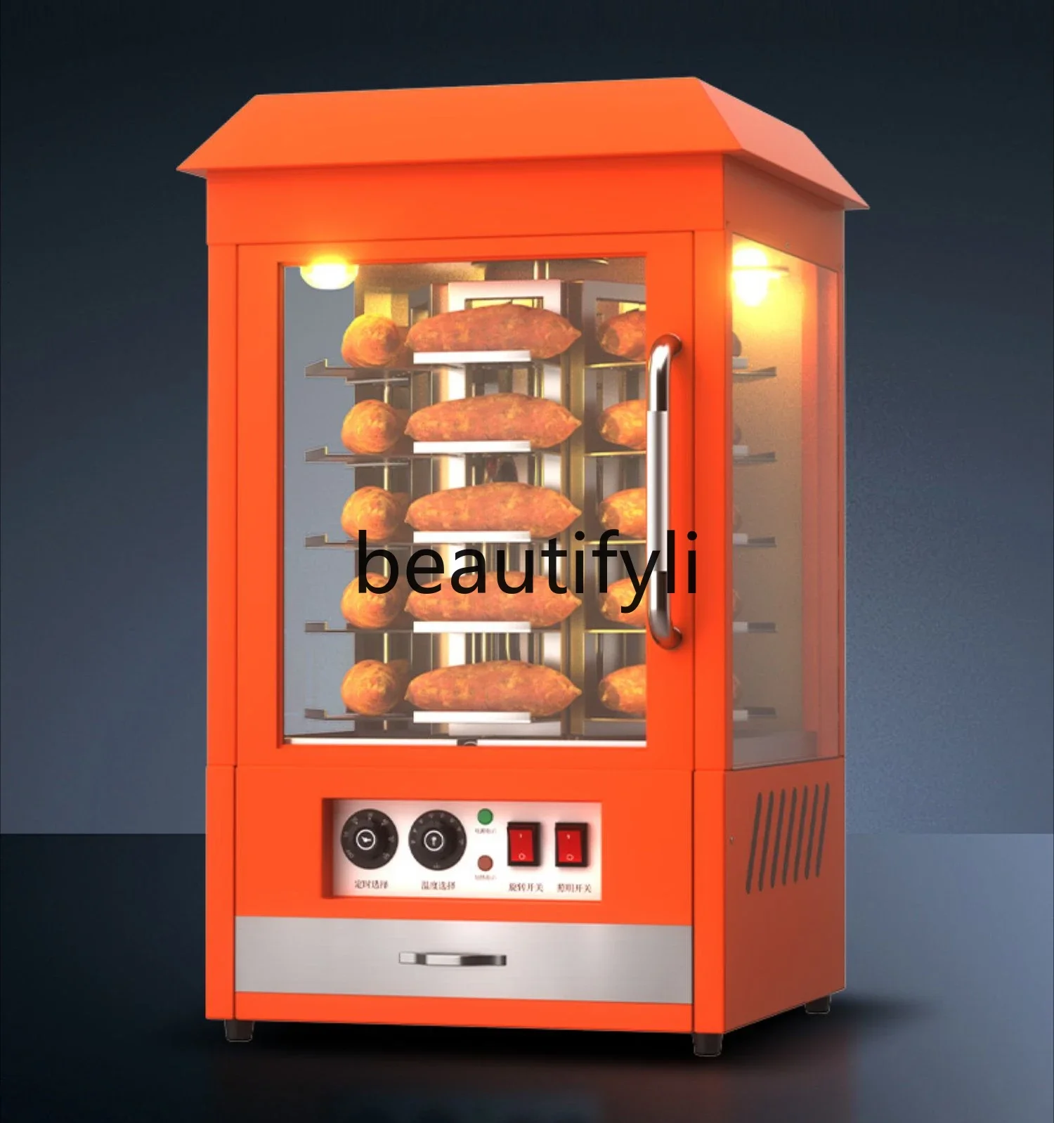 Desktop roasted sweet potato machine stall artifact circular electric roasted sweet potato machine automatic roasted pears