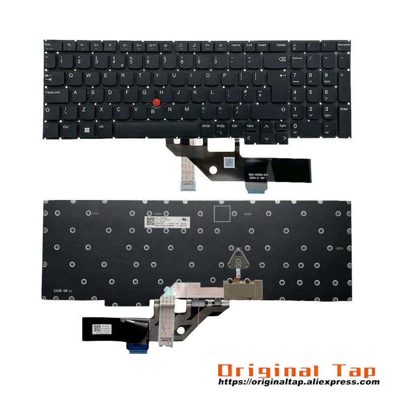 UK English Keyboard for Lenovo Thinkpad E16 Gen 1 5N20W68240 5N20W68276 5N20W68312