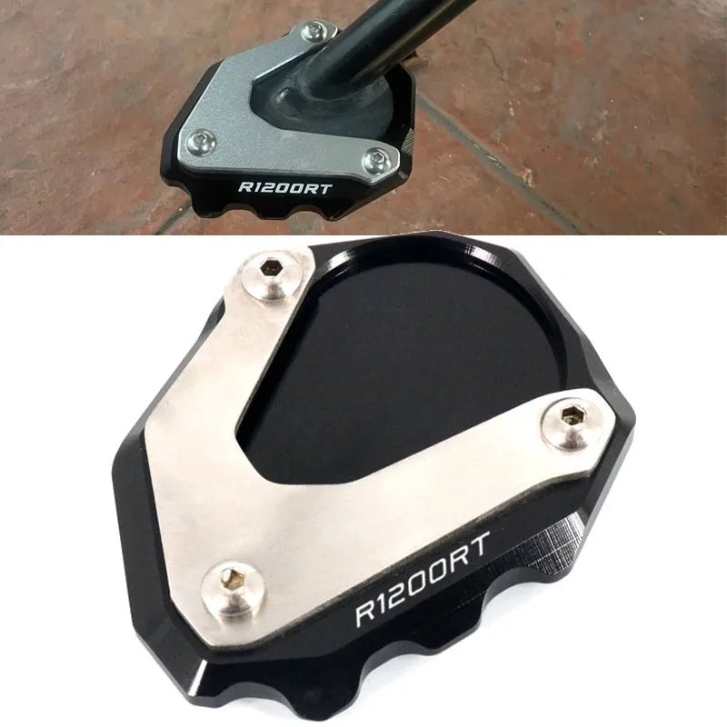 Motorcycle CNC Kickstand Foot Side Stand Extension Pad Support Plate Enlarge Stand For R1200RT R1200 RT R 1200RT 2004-2013