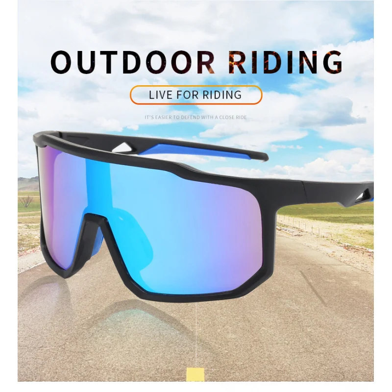 8290  Men's and Women's Outdoor Sports Cycling Sunglasses Colorful Large Frame Windproof Eye Protection Sunglasses