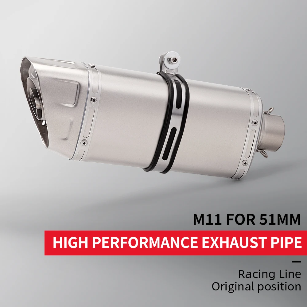 

51mm Motorcycle Exhaust Pipe Muffler With DB Killer M11 for Z1000 Z900 GSR600 mt09 FZ6N R1 R6 R3 CBR650 R3 MT07 R7 CBR1000