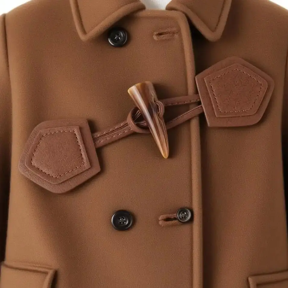 1pc Leather Resin Rope Buckle DIY Sewing Supplies Black Coat Woolen Button Sweater Children's Horn Buckle