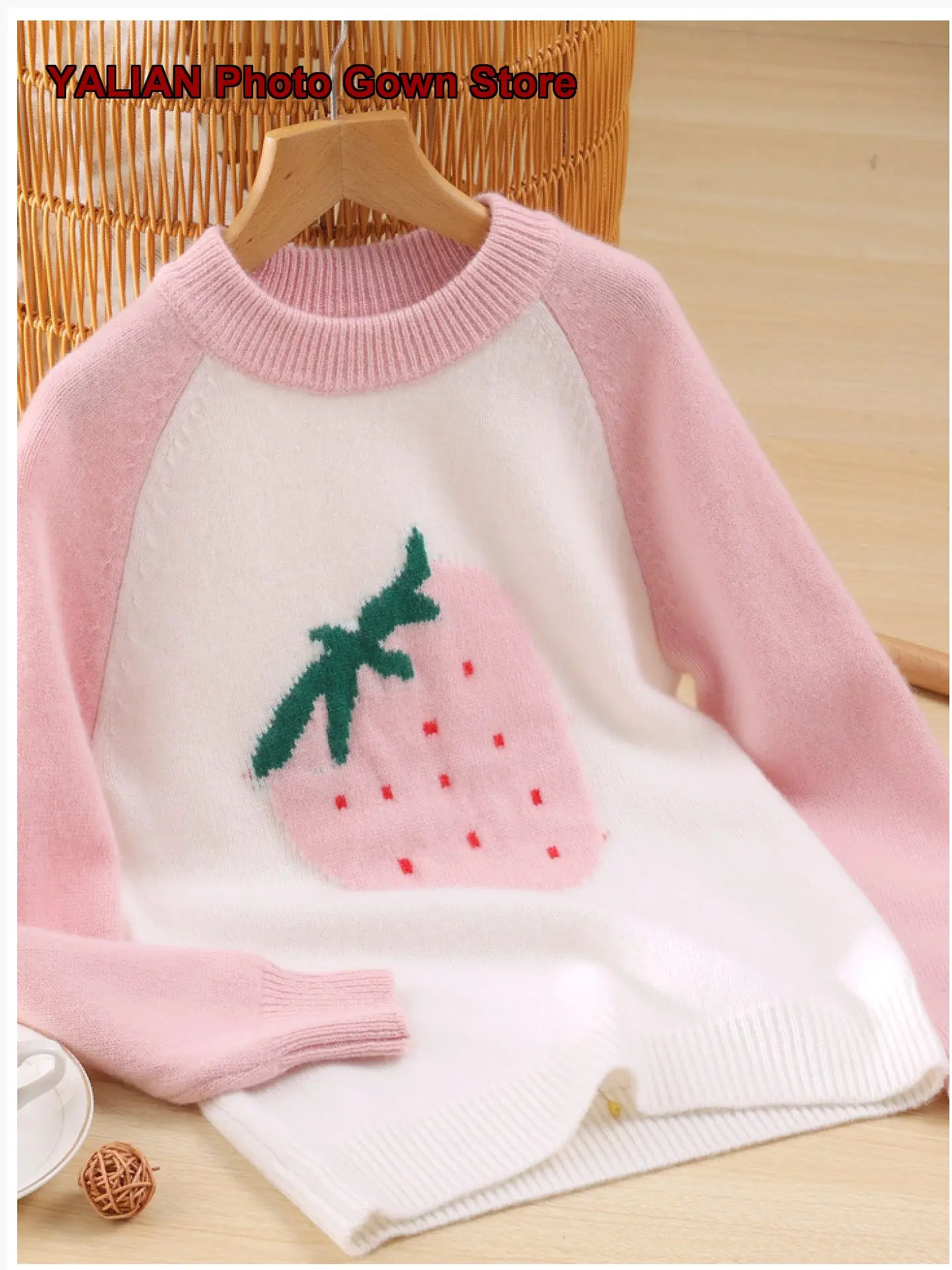 Girls Pullover Sweater Kids Autumn Winter Knit Top Mock Neck Solid Color Thickened Warm Base Layer Top Older Kids High Neck