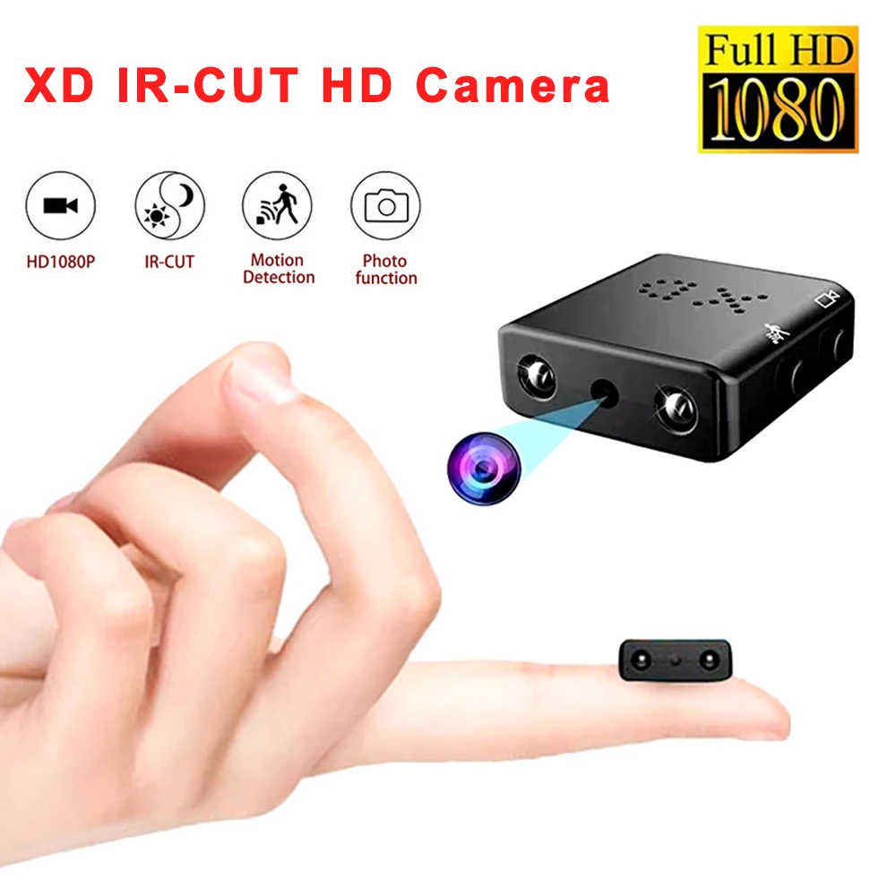 1080P HD XD Mini Camera Video Recorder IR-CUT Infrared Night Vision Home Security Camera Motion Detection Surveillance Camcorder