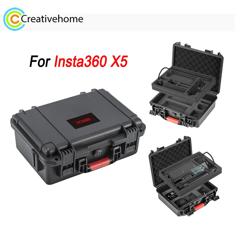 

STARTRC X5 Camera Dual-layer Storage Box For Insta360 X5 Camera Shockproof Carrying Case IP67 Waterproof Suitcase Snap-on Switch