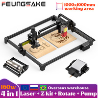 160W Laser Engraver With Rotarty Roller Wood Printer Laser Engraving And Cutting Machine For Wood Cnc Router Machine