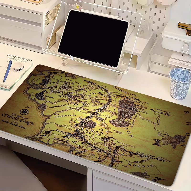 90x40cm Mouse Pad T-The Lord of the Rings Gamer PC Computer HD Print Desk mat Keyboard Anime Gaming Accessories Mousepad Carpet